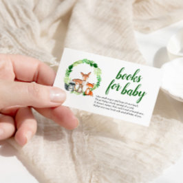 Cartão De Informações Livros de Chá de fraldas de Animais da Floresta pa