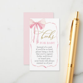 Cartão De Informações Livros de Chá de fraldas de Arco rosa para bebê