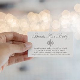 Cartão De Informações Livros De Chá de fraldas De Flocos De Neve De Inve