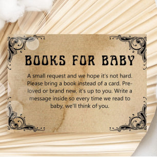 Cartão De Informações Livros de Chá de fraldas de Halloween para Baby Vi