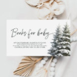 Cartão De Informações Livros De Chá de fraldas De Inverno Para Bilhete D<br><div class="desc">Livros de Chá de fraldas de inverno para placas de abrigo para bebês. Apresentando uma encantadora design de inverno com árvores de neve e uma atmosfera acolhedora, estas cartas são uma maravilhosa adição aos seus convites para o chá de bebê. Encoraje seus hóspedes a trazer um livro infantil em vez...</div>