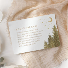 Cartão De Informações Livros De Chá de fraldas De Madeira Para Pedido De