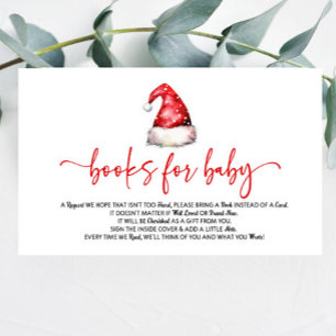 Cartão De Informações Livros De Chá de fraldas De Natal Para Bebê