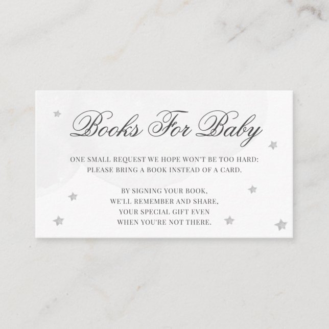 Cartão De Informações Livros De Chá de fraldas De Pequenas Estrelas Para (Frente)