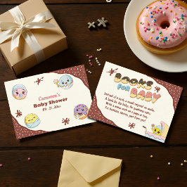 Cartão De Informações Livros de Chá de fraldas de Rosquinha para bebê