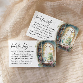 Cartão De Informações Livros de Chá de fraldas de Storybook para Bebê