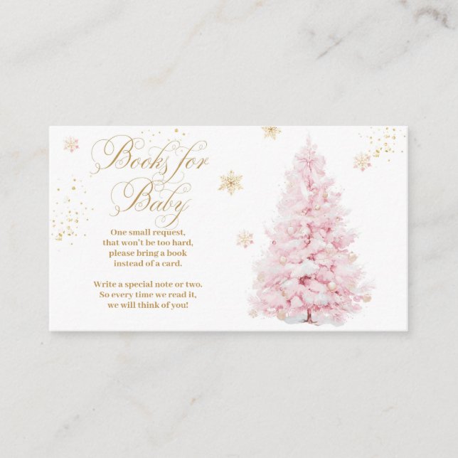 Cartão De Informações Livros de Chá de fraldas Frio do Arco Rosa (Frente)