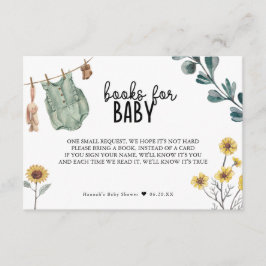 Cartão De Informações Livros de Chá de fraldas Neutros para Bebês