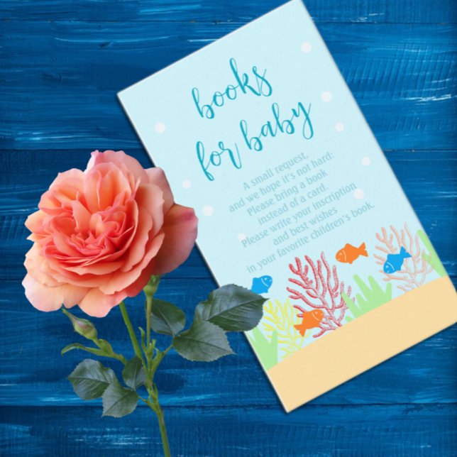 Cartão De Informações Livros De Chá de fraldas Para Bebê (Criador carregado)