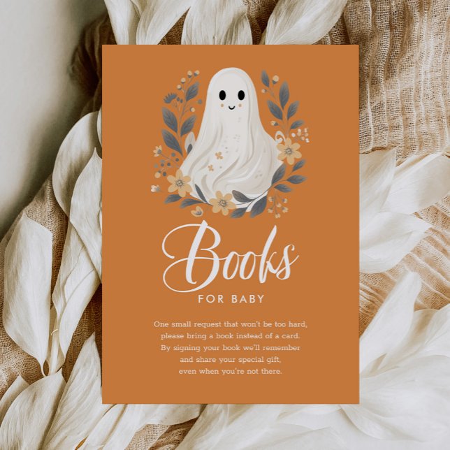 Cartão De Informações Livros de Chá de fraldas para Fantasmas para Bebê (Criador carregado)