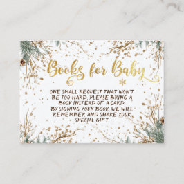 Cartão De Informações Livros De Chá de fraldas Para Flocos De Neve De In