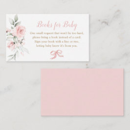 Cartão De Informações Livros de Chá de fraldas rosa-rosa-Arco rosa-rosa