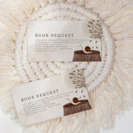 Cartão De Informações Livros de Chás de fraldas de animais florestais pa