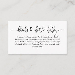 Cartão De Informações Livros de chás de fraldas para veados de nuvem ros