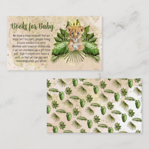 Cartão De Informações Livros de Chás de fraldas Tropicais Lion Cub para 