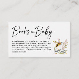 Cartão De Informações Livros de Chuvinha Boho para o Bebê