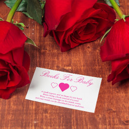 Cartão De Informações Livros de Chuvinha de Amor Para Bebê