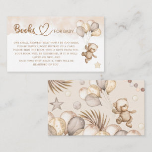 Cartão De Informações Livros de Chuvinha de Amor para o baby shower do u