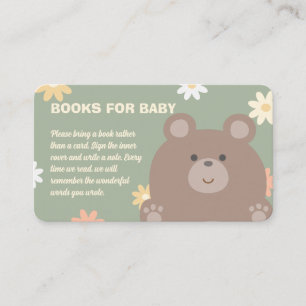 Cartão De Informações Livros de Chuvinha de Bebê Adoráveis para Esperar