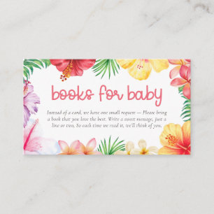 Cartão De Informações Livros de Chuvinha de Bebê Aloha para Bebê