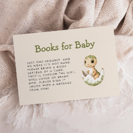 Cartão De Informações Livros de Chuvinha de Bebê Dinossauro Fofo