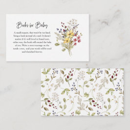 Cartão De Informações Livros de Chuvinha de Bebê para Baby Shower