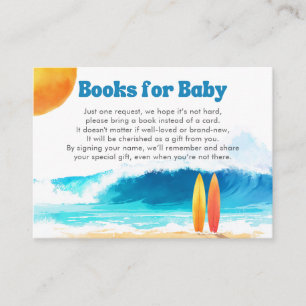 Cartão De Informações Livros de Chuvinha de Bebê para Bebê na Prancha de