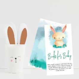 Cartão De Informações Livros de coelho fofo para bebê