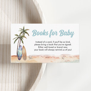 Cartão De Informações Livros De Conselhos De Surf De Praia Para Chá de f