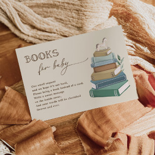 Cartão De Informações Livros de Contos de Fadas para Chá de Bebê