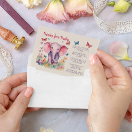 Cartão De Informações Livros de Elefantes Bebês