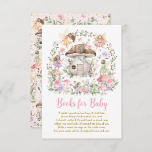 Cartão De Informações Livros de Fada de Floresta Encantada para Menina