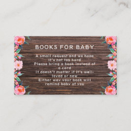 Cartão De Informações Livros De Flores Rosa Russos Para Bebê