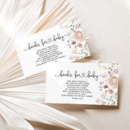 Cartão De Informações Livros de flores silvestres de aquarelas para caix