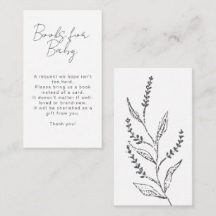 Cartão De Informações Livros de Flores Silvestres Desenhados à Mão Boho
