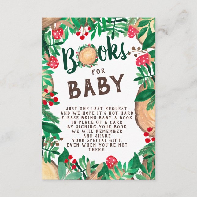 Cartão De Informações Livros de florestas cultas para bebês (Frente)