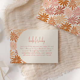 Cartão De Informações Livros De Groovas Florais De Cor Laranja E Cor-De-