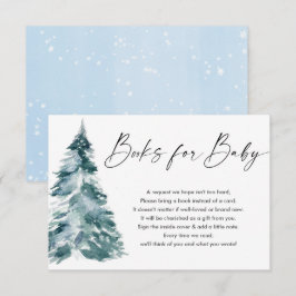 Cartão De Informações Livros de inverno para bebê menino dourado azul pe