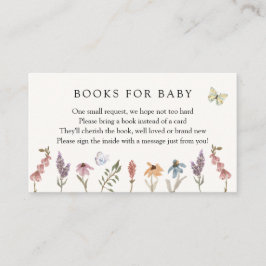 Cartão De Informações Livros de Jardinagem de Flores de Borboleta para P