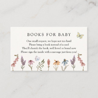 Cartão De Informações Livros de Jardinagem de Flores de Borboleta para P