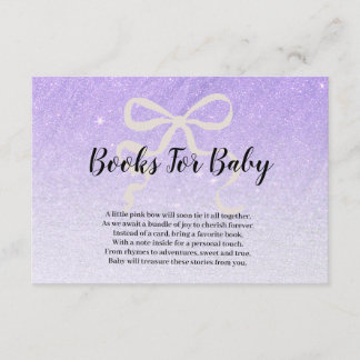 Cartão De Informações Livros de laço coquette com gradiente de glitter l