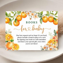 Livros de Laranja para Chás de Bebê para Enclosure