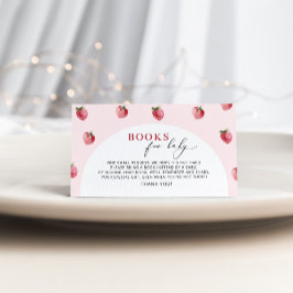 Cartão De Informações Livros de morango para ingresso de bebês