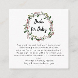 Cartão De Informações Livros de Natal de inverno para bebê