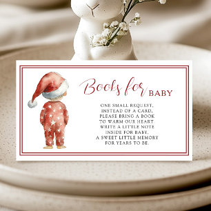 Cartão De Informações Livros de Natal para o Bebê do Papai Noel Baby Sho