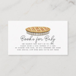 Cartão De Informações Livros de outono de Ação de Graças de Pie para Chá