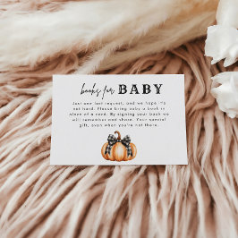 Cartão De Informações Livros de Pumpkin de Arco Negro para bebê