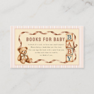 Cartão De Informações Livros de Ursinho Teddy Vintage para Enclosure de 