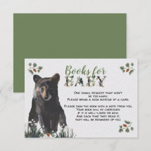 Cartão De Informações Livros de Urso Bebê da Floresta para Bebê
