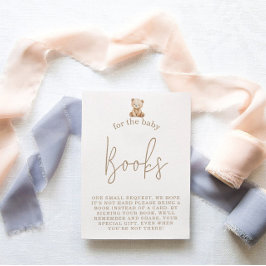 Cartão De Informações Livros de Urso de Pelúcia Minimalista Pedido no Ch